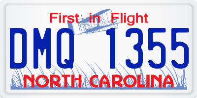 NC license plate DMQ1355