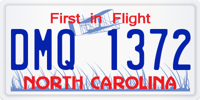 NC license plate DMQ1372