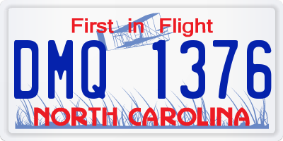 NC license plate DMQ1376