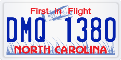 NC license plate DMQ1380