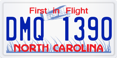NC license plate DMQ1390