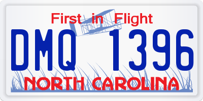 NC license plate DMQ1396