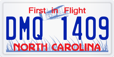 NC license plate DMQ1409