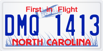 NC license plate DMQ1413
