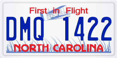 NC license plate DMQ1422