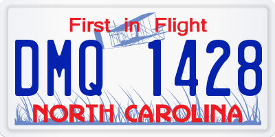 NC license plate DMQ1428