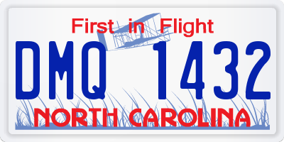 NC license plate DMQ1432