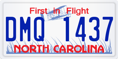 NC license plate DMQ1437