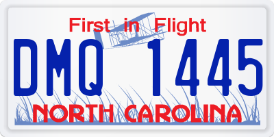 NC license plate DMQ1445