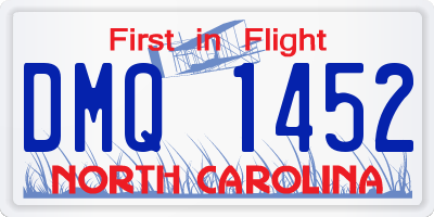 NC license plate DMQ1452