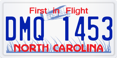 NC license plate DMQ1453