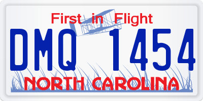NC license plate DMQ1454