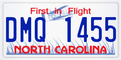 NC license plate DMQ1455