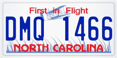 NC license plate DMQ1466