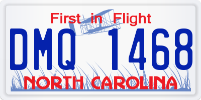 NC license plate DMQ1468