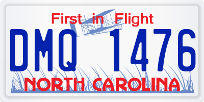 NC license plate DMQ1476