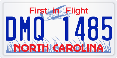 NC license plate DMQ1485