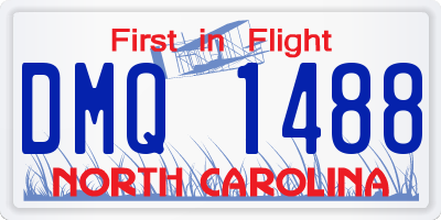 NC license plate DMQ1488