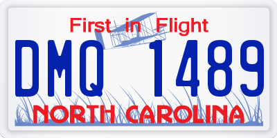 NC license plate DMQ1489