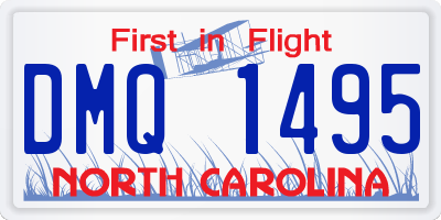 NC license plate DMQ1495