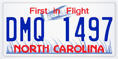 NC license plate DMQ1497