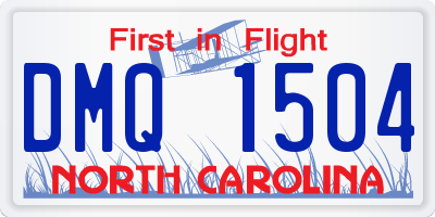 NC license plate DMQ1504