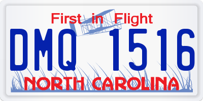 NC license plate DMQ1516