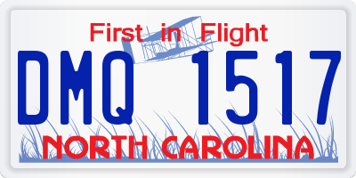 NC license plate DMQ1517