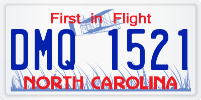 NC license plate DMQ1521