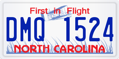 NC license plate DMQ1524