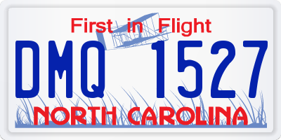 NC license plate DMQ1527