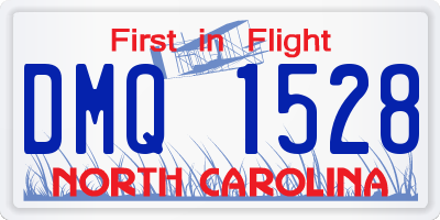 NC license plate DMQ1528