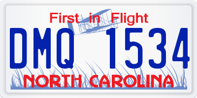 NC license plate DMQ1534