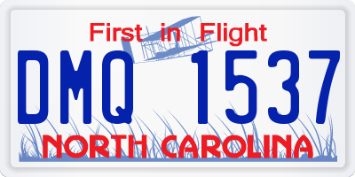 NC license plate DMQ1537
