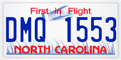 NC license plate DMQ1553