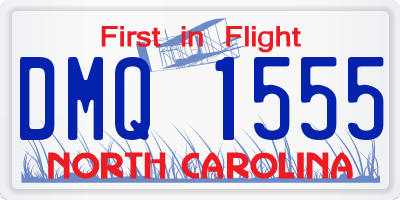 NC license plate DMQ1555