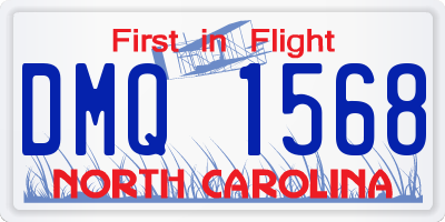 NC license plate DMQ1568