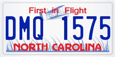 NC license plate DMQ1575