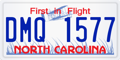 NC license plate DMQ1577