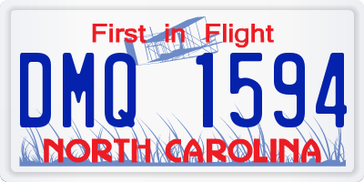 NC license plate DMQ1594