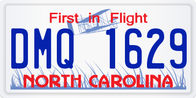 NC license plate DMQ1629