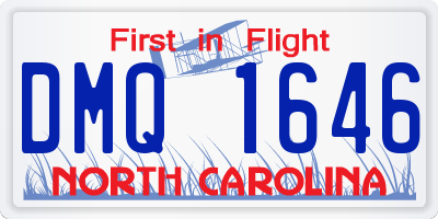 NC license plate DMQ1646