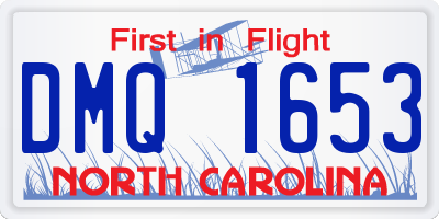 NC license plate DMQ1653