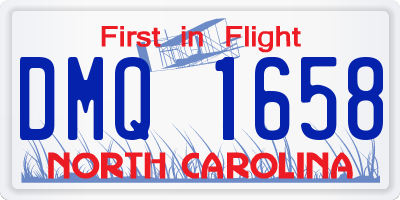 NC license plate DMQ1658