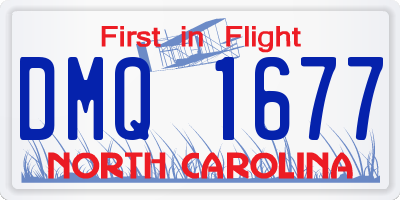 NC license plate DMQ1677