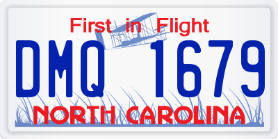 NC license plate DMQ1679