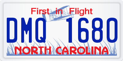 NC license plate DMQ1680