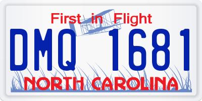 NC license plate DMQ1681