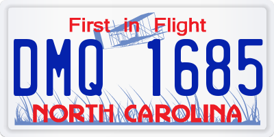 NC license plate DMQ1685