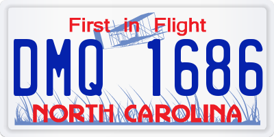 NC license plate DMQ1686